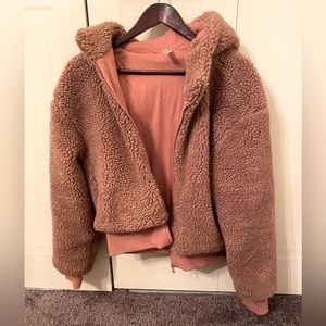 Fabletics hooded sherpa jacket